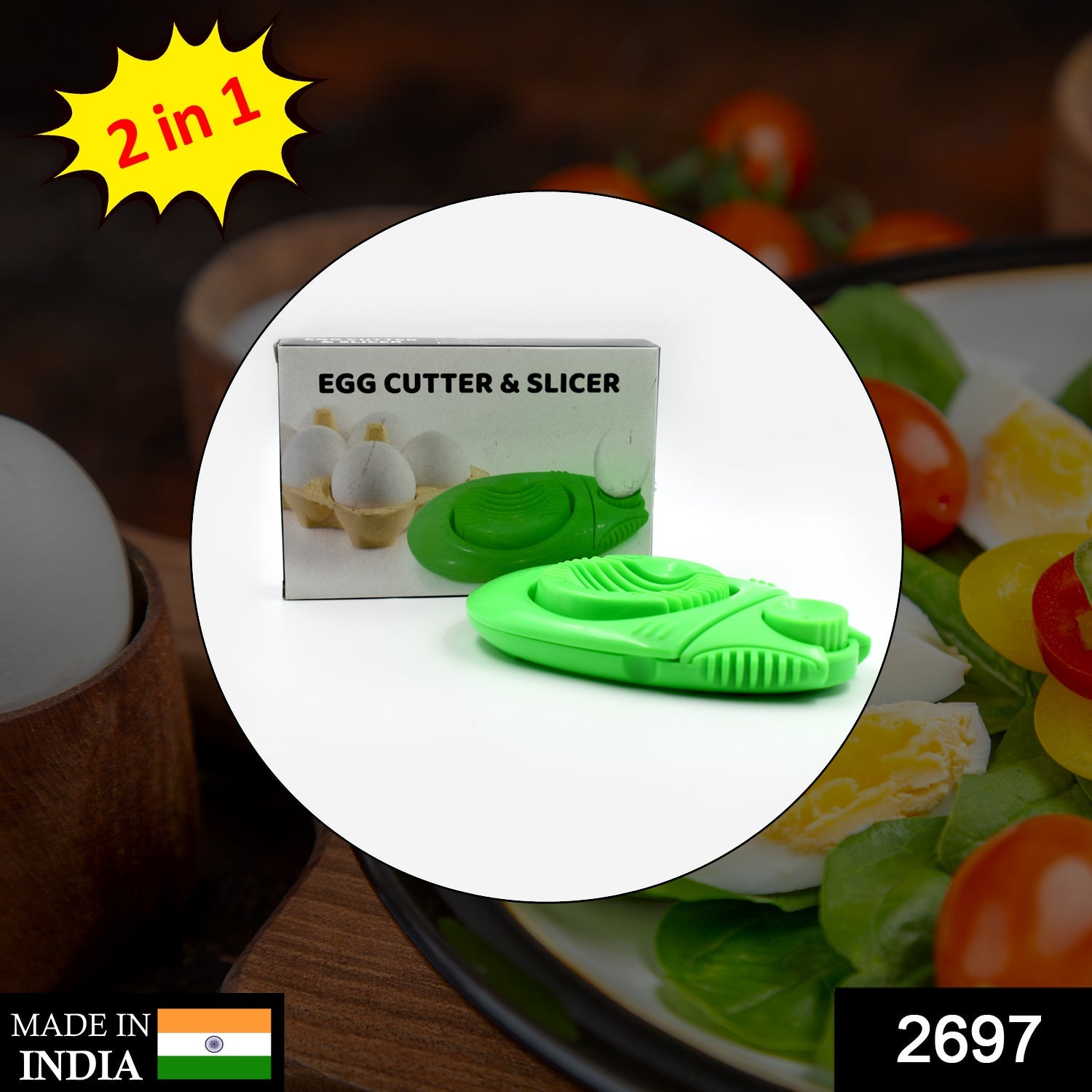 2697 2 in 1 Egg Opener Cutter used in all kinds of household and official places specially, for cutting and slicing of eggs etc. freeshipping - DeoDap 2697 2 in 1 Egg Opener Cutter used in all kinds of household and official places specially, for cutting and slicing of eggs etc. freeshipping - DeoDap